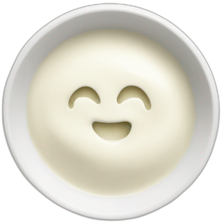 white sauce in a dipping dish emoji