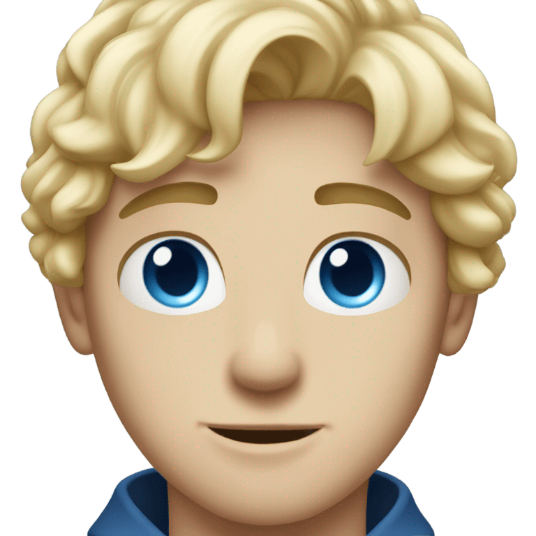 blonde guy blue eyes emoji