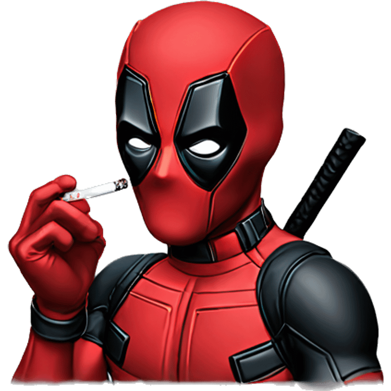 Deadpool smoke cigarette emoji