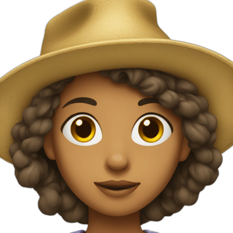 girl with hat emoji