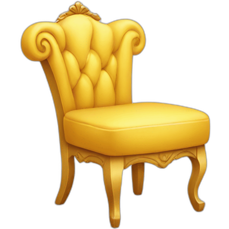 Yellow chair with princess emoji