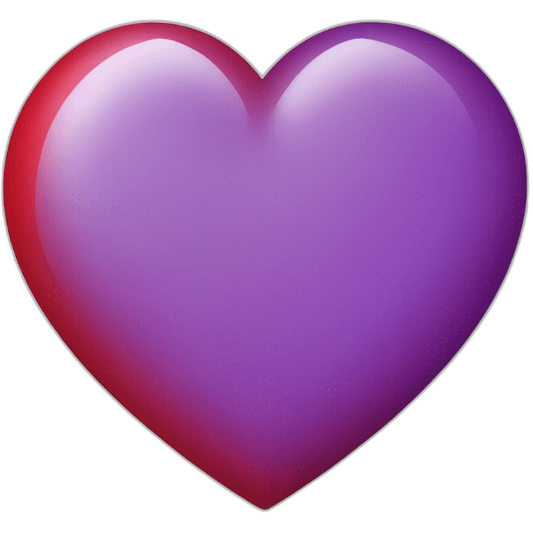 Coeur violet sur cœur blanc sur cœur rouge emoji