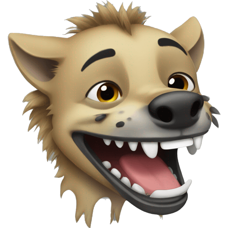 Hyena laugh emoji