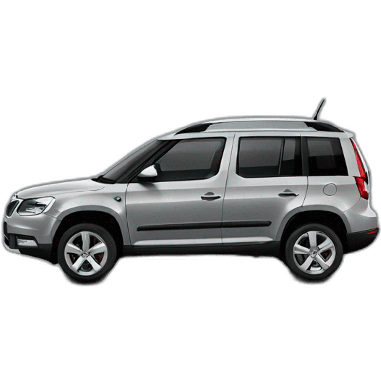 Car “Skoda Yeti” in grey colour emoji