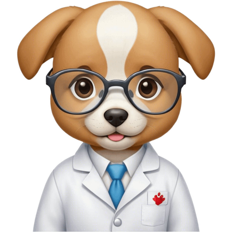 Nerdy engineer puppy emoji