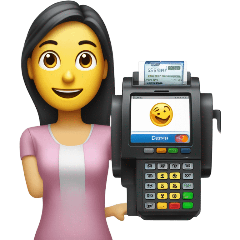 Debit card Mobile payment terminal POS emoji