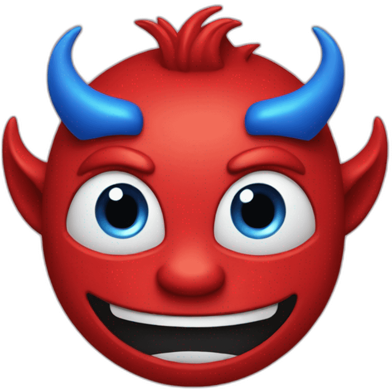 red devil with blue hairs emoji