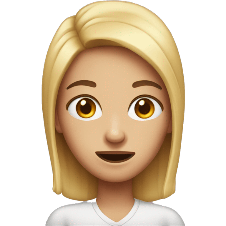 weirded out face girl emoji emoji