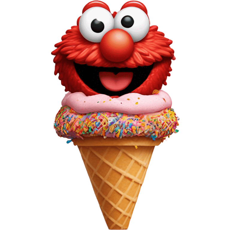 Elmo on icecream emoji