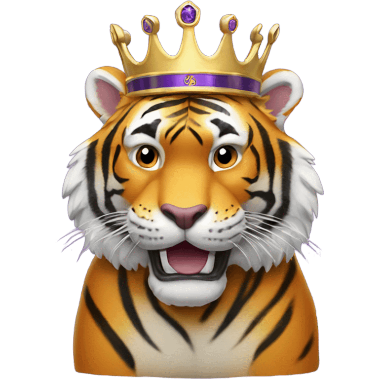 LSU Mike the Tiger holding Crown Royal emoji