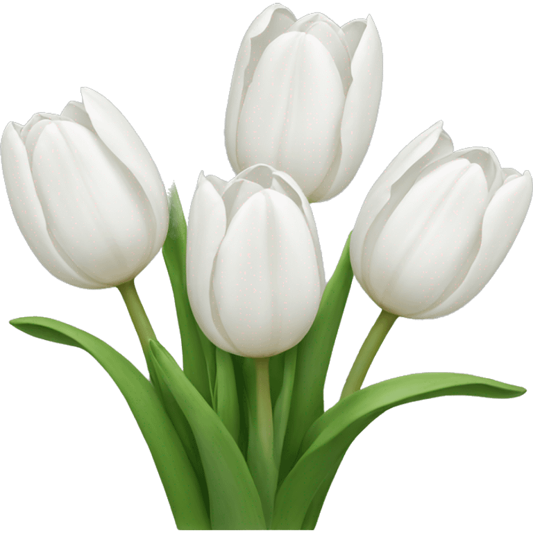 white tulips emoji