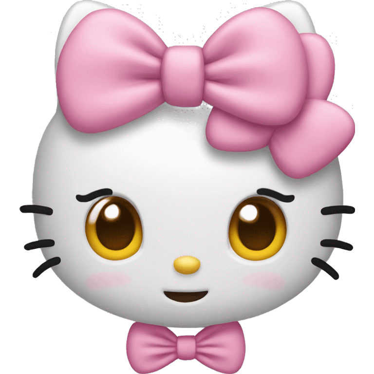 Hello kitty with bow emoji