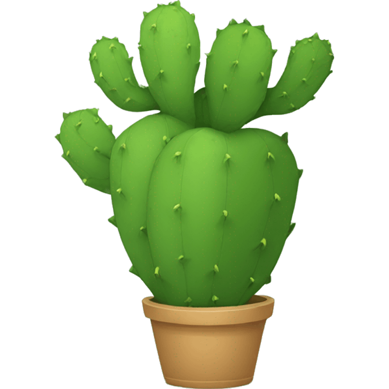 single flat Nopal without pot emoji