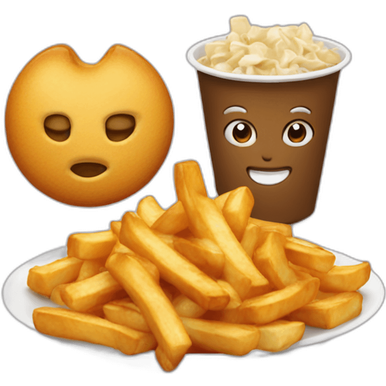 Chat et poutine emoji