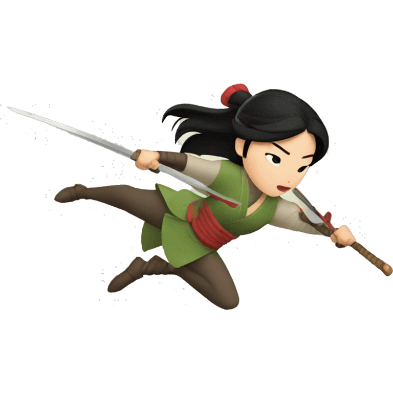 Mulan fighting  emoji