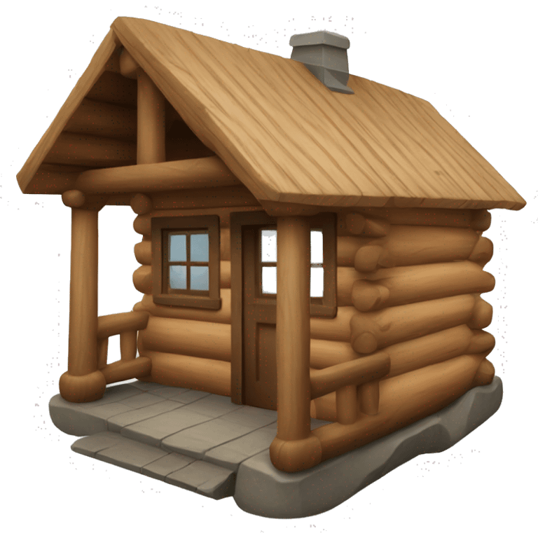 Log cabin house  emoji