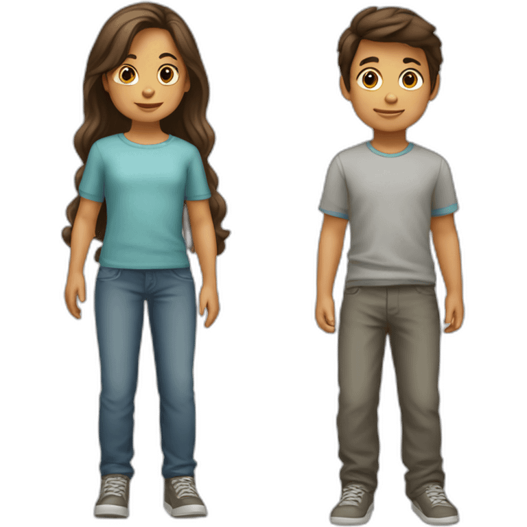 Niño y niñas emoji