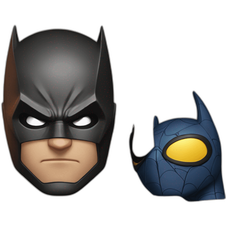 Batman vs spiderman emoji