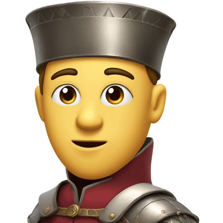 A squire with a brain emoji