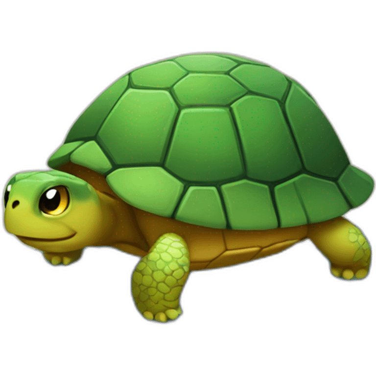 lit sur une tortue sur une bombe emoji