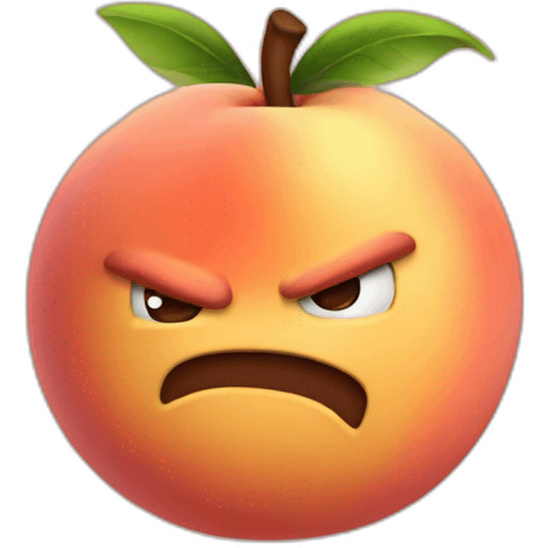  peach, angry emoji