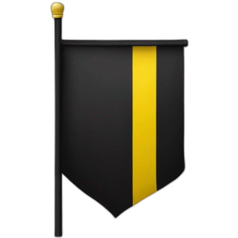 drapeau noir et jaune emoji