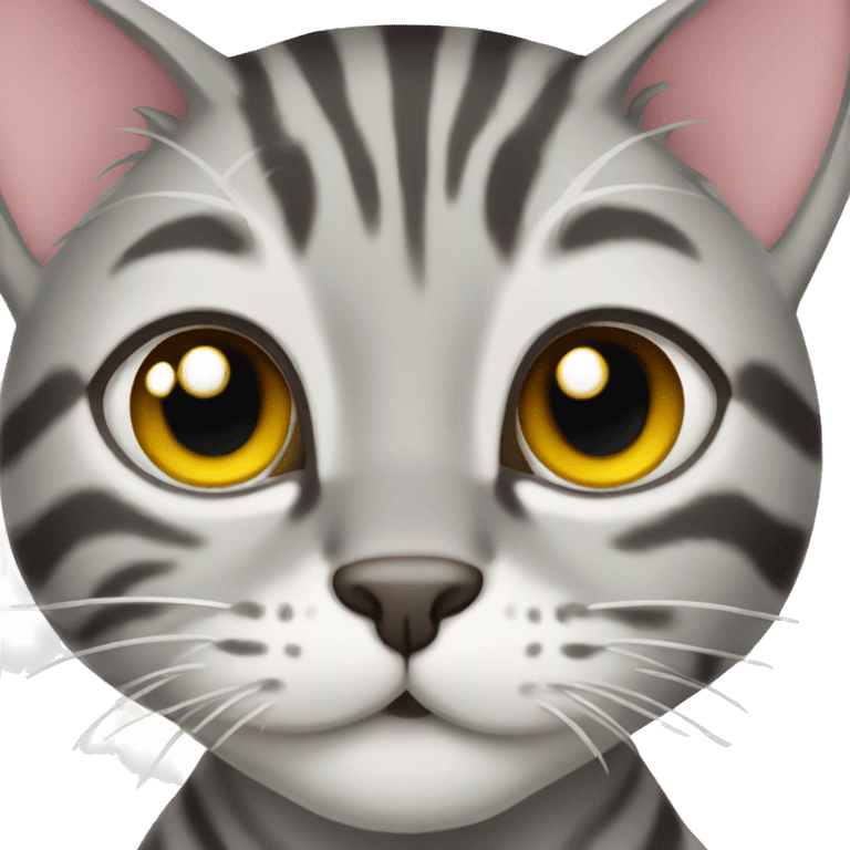 Silver Bengal female cat emoji