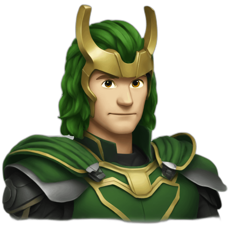 Loki with his helmet emoji