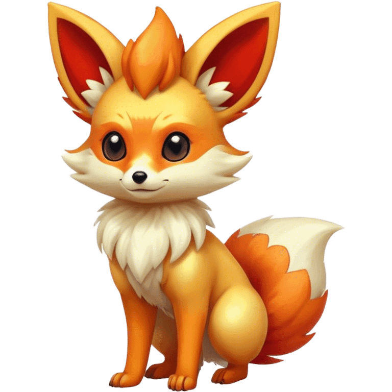 Shiny Fennekin-Vulpix-fusion-hybrid full body emoji