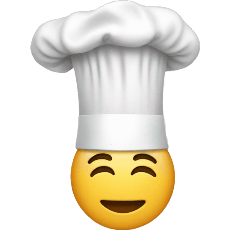 a chef's flat hat without face emoji