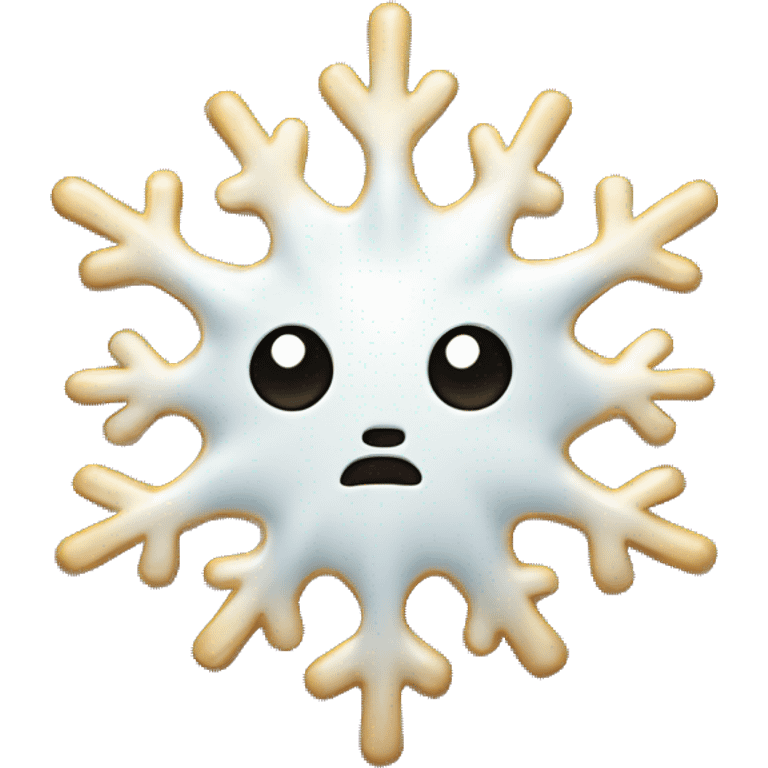 Melting snowflake emoji