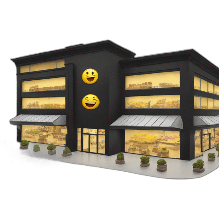 black shopping center emoji