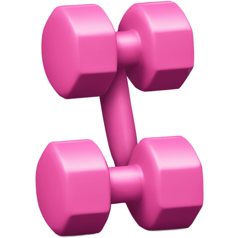 soft pink dumbbells emoji