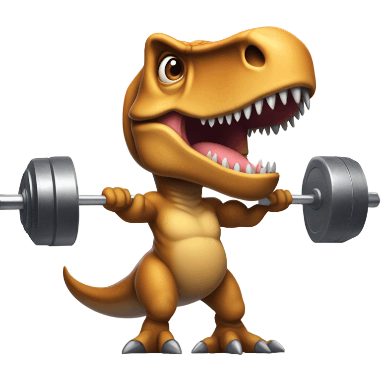 T-Rex weight lifting  emoji