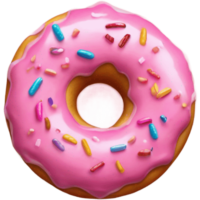 Hint pink donut with glitter and sprinkles  emoji