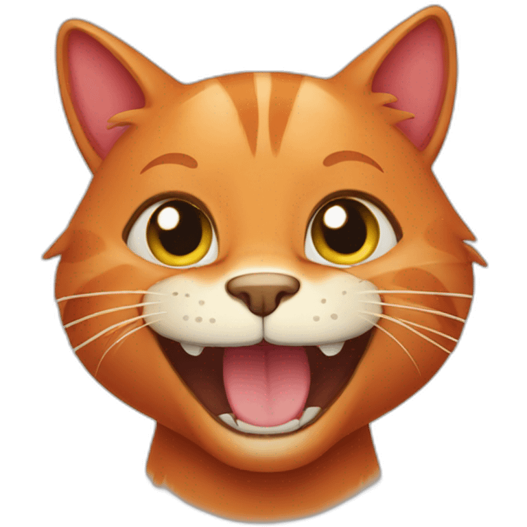 Happy red cat  emoji