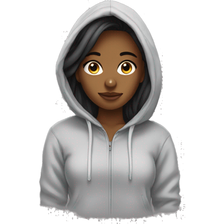 girl in boyfriends hoodie emoji