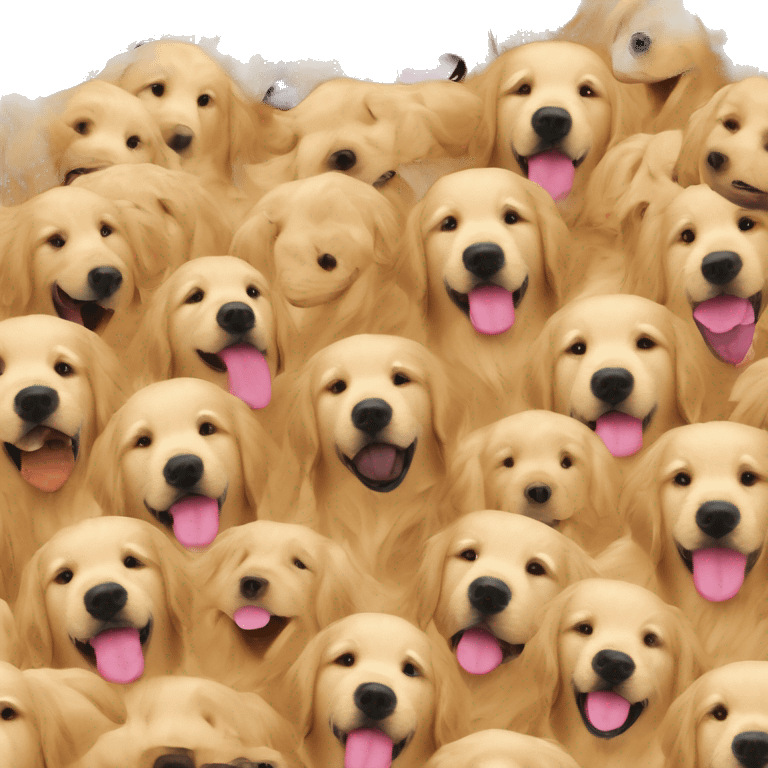 Golden Retriever, beige￼, tongue  emoji