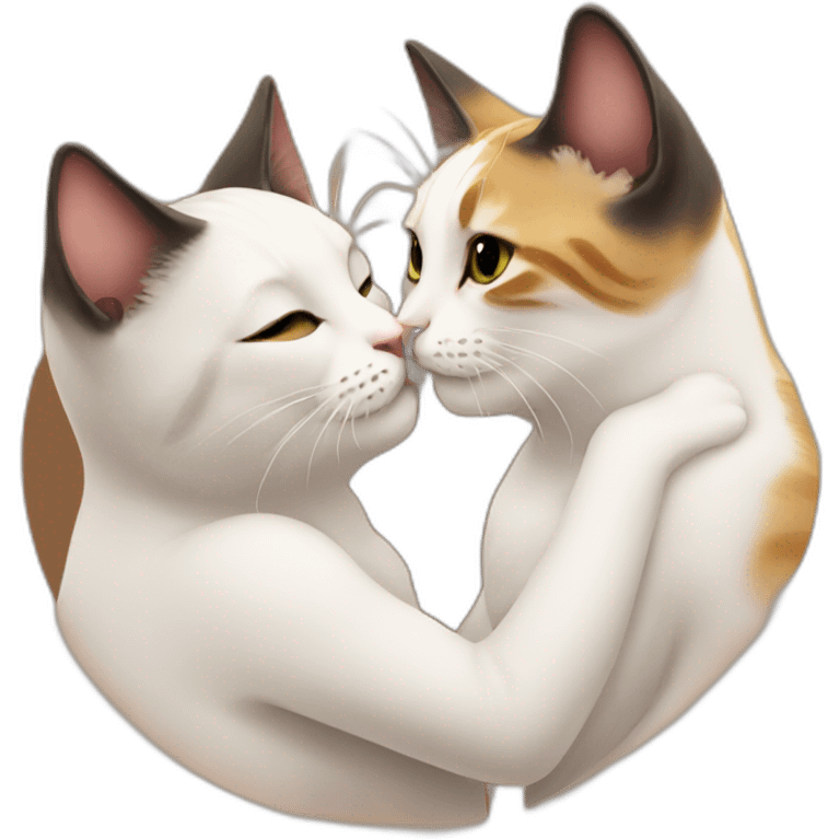 cat kissing cat emoji