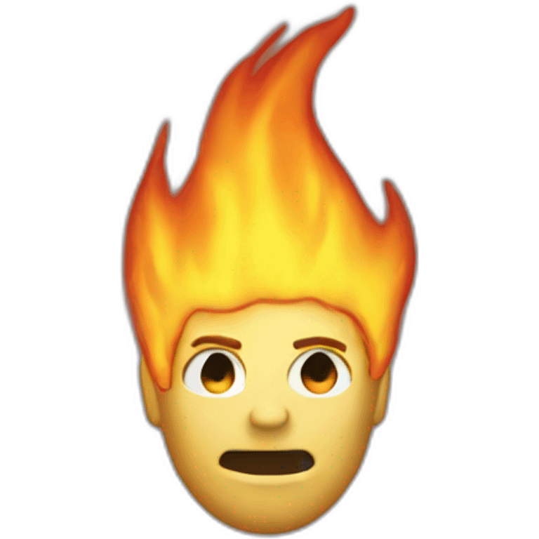 burning-head-single-head emoji