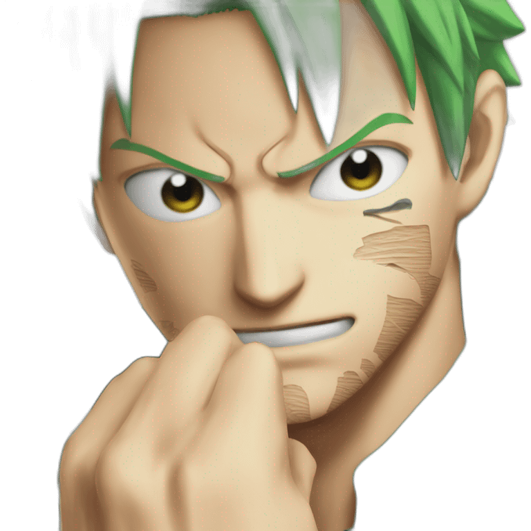 Zoro avec un carte dans les mains emoji