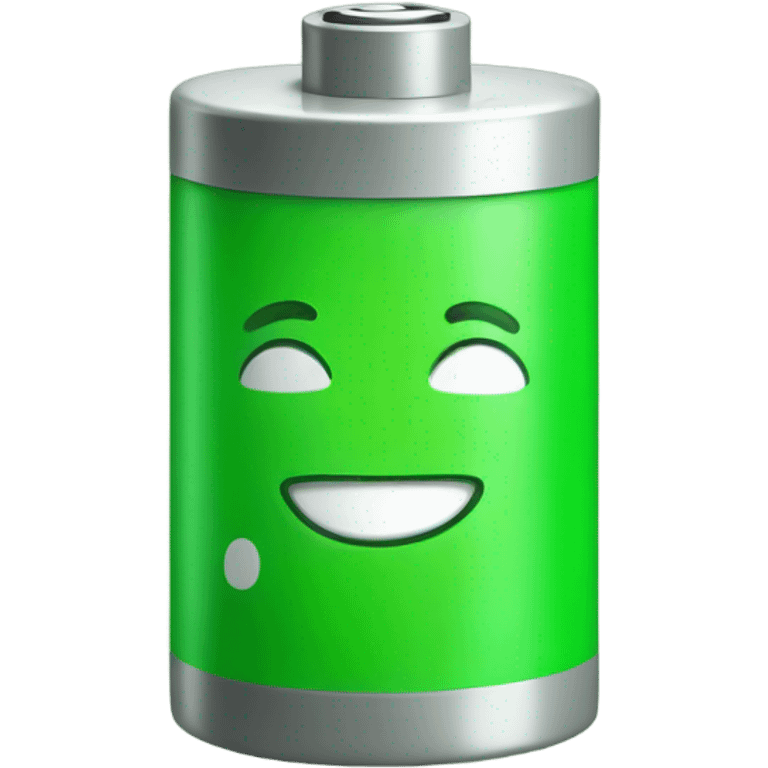 Green happy battery  emoji