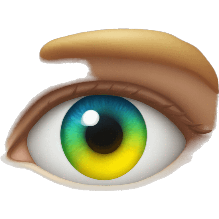 realistic colourful eye emoji