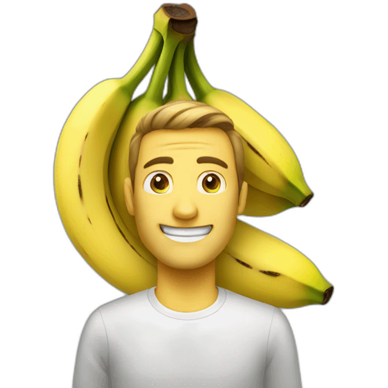 Bananas instead ears man face emoji