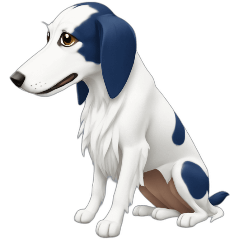 daihatsu dark blue atrai and white saluki emoji