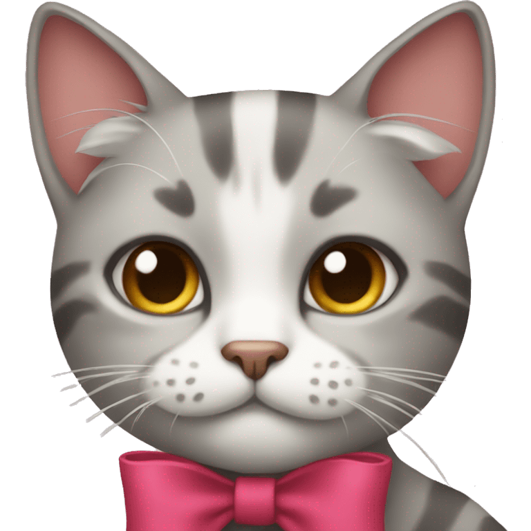 Cat with bow emoji