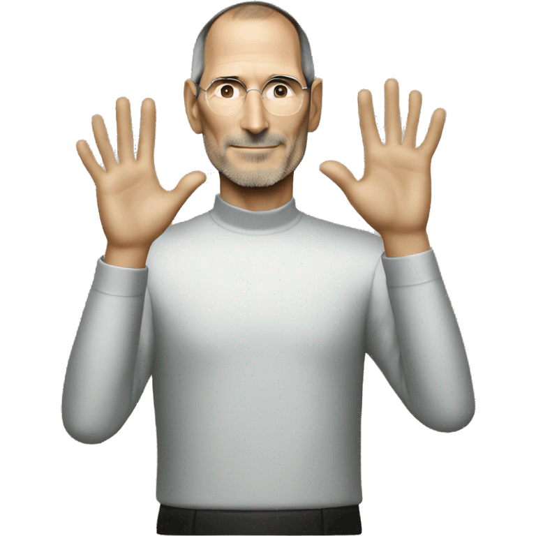 Steve jobs hands up emoji