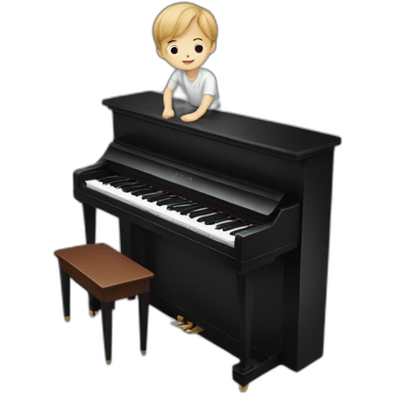 piano with a white boy emoji