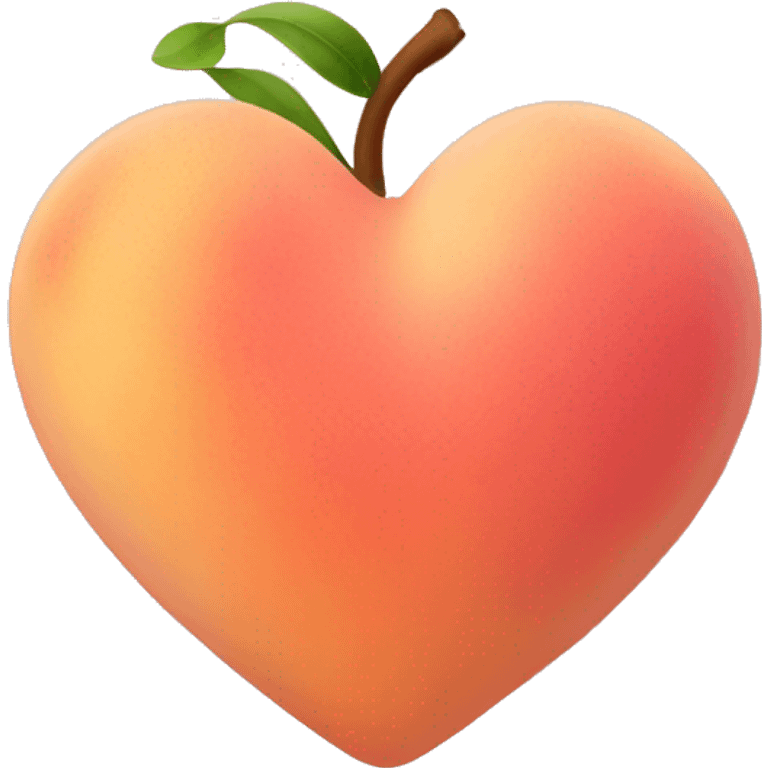 Peach pink heart emoji