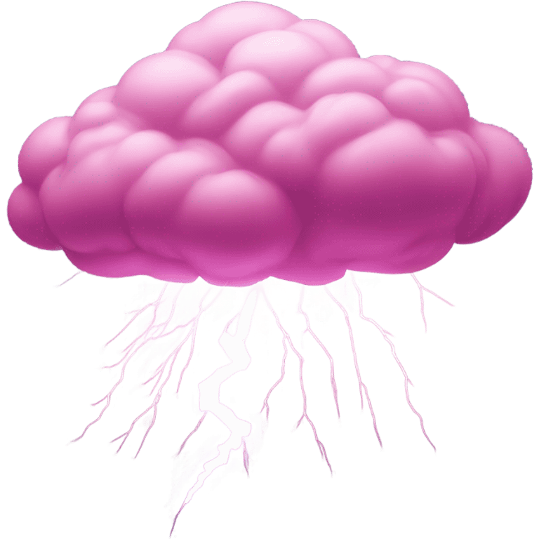 Pink thunderstorm cloud  emoji